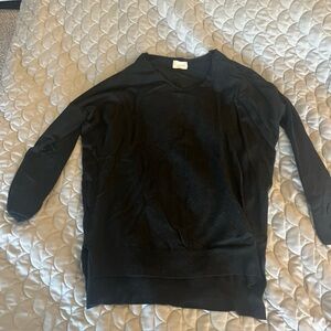 Dreamers Black High Low  Exposed Seam Sweater S/m